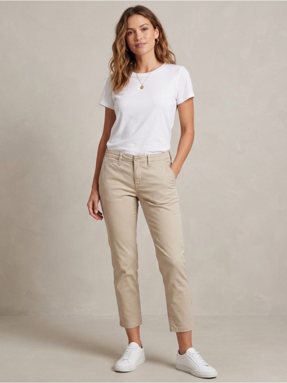 Roots Tan Ankle Cropped Chino Pants